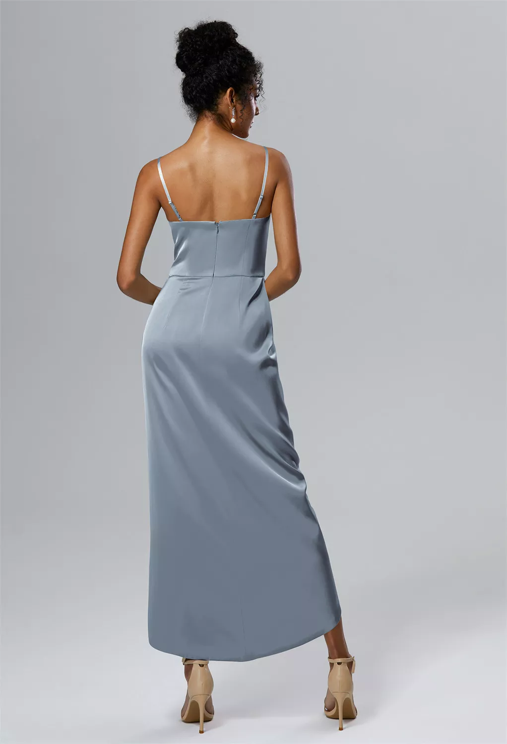 AW Leonora Dusty Blue  Beach Wedding Guest Dresses